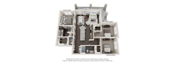 three bedroom floorplan