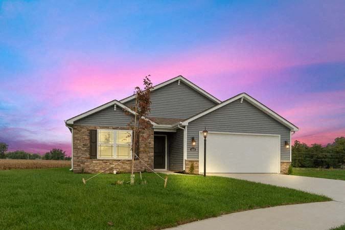 Lakes at Heather Ridge Homes for Rent. 1-story home exterior at dusk