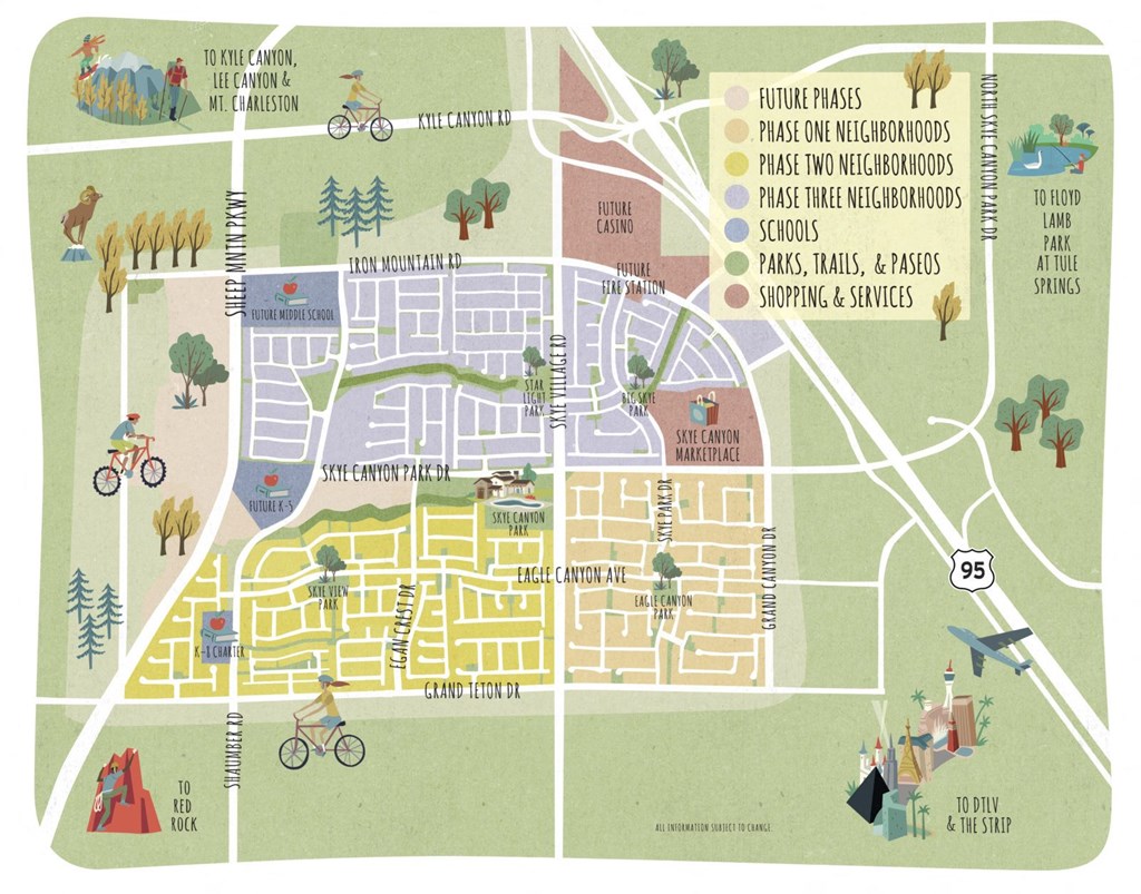 a map of the neighborhood and its locations on it