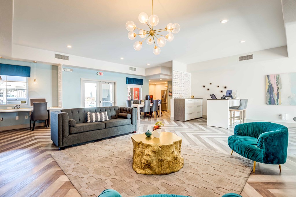 a living room with couches and a coffee table