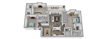 a floor plan of a house with a bedroom and living room