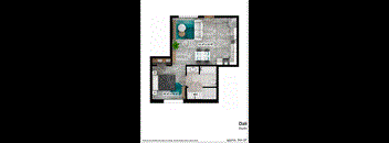 bedroom floor plan an in 2d