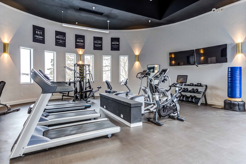 the gym at the resort has treadmills and other exercise equipment