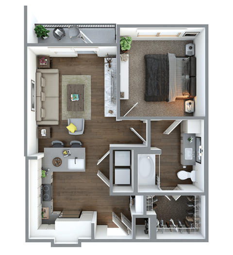 a1 floor plan  1 bedroom with 1 bathroom  129796  the crossings