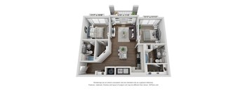 Photo of Heritage Towers floorplan showing a two bedroom layout with a private patio balcony Heritage Towers Apartments lewisville tx apartments apartments near lewisville tx lewisville apartments