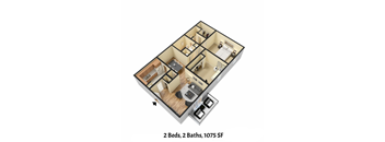 the bedrooms in this floor plan are small and