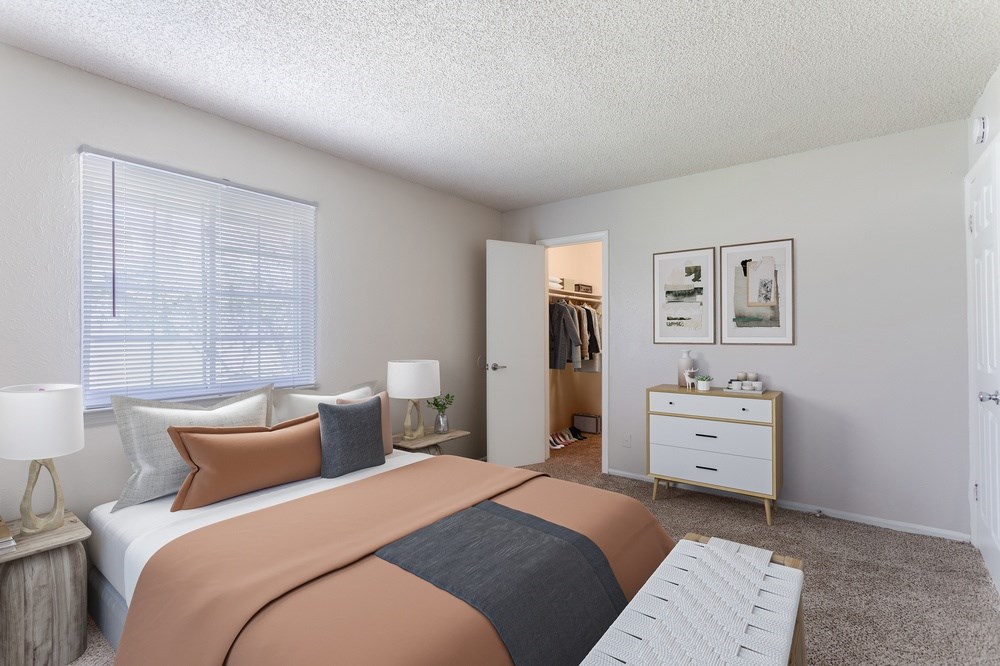 Spacious bedroom at Hickory Lake apartments in Antioch, TN 37013, near Southeast Nashville.