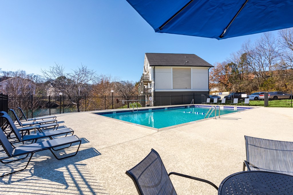 Resort-style swimming pool at Hickory Lake apartments in Antioch, TN 37013, near Southeast Nashville.