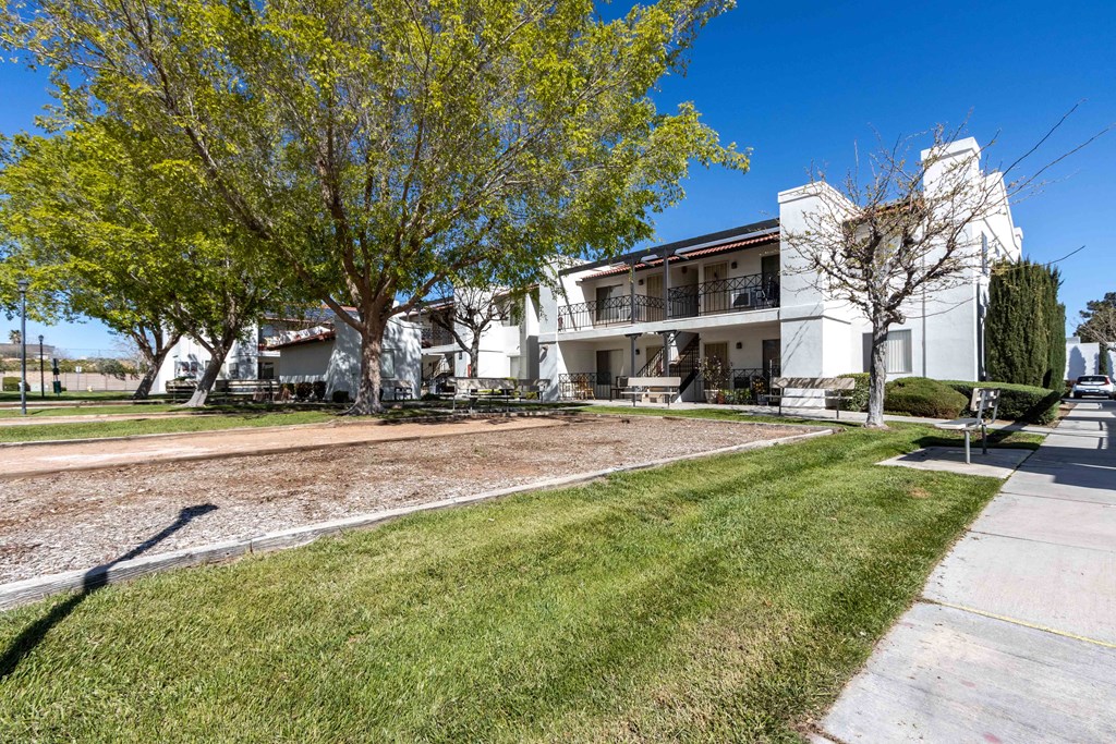 High Desert Villas apartments in Victorville California  the view of an apartment building from the sidewalk