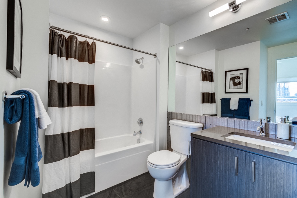 bathroom with updated materials