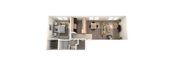 Westchase Apartments in Harvey, LA photo of A1 floorplan one bedroom one bathroom