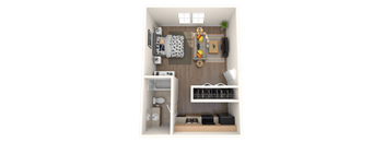 Westchase Apartments in Harvey, LA photo of Studio A floorplan