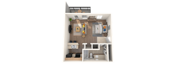 Westchase Apartments in Harvey, LA photo of Studio B floorplan
