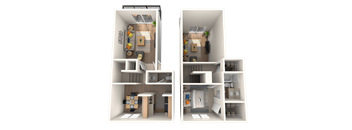 Westchase Apartments in Harvey, LA photo of THA floorplan one bedroom townhouse