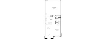 floor plan of the kitchen and garage