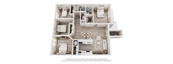 Austin, Texas Apartments -Huntington Meadows- 4 Bedroom 2 Bathroom 1239sq foot floorplan