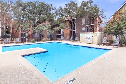 the swimming pool at our apartments