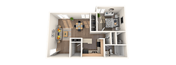 1 Bed 1 Bath 900 Sq Ft