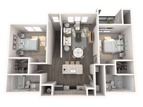 The Ridley Apartments in Jacksonville Florida photo of two bedroom floorplan