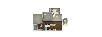 the aspen floor plan  2 bedroom with 2 baths