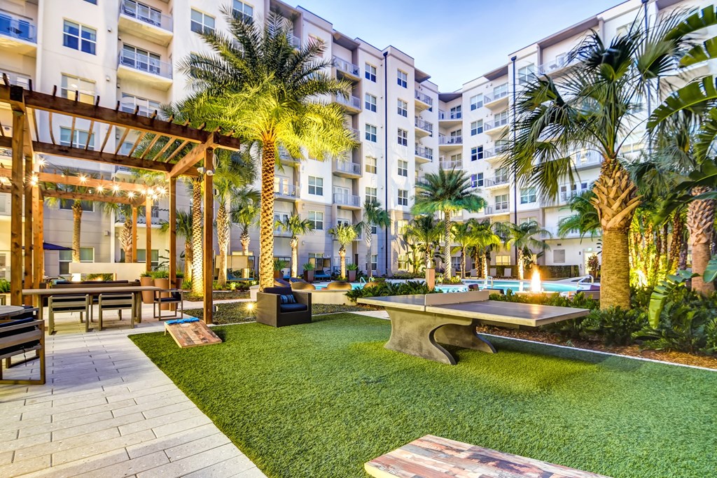 Juno at Winter Park apartments in Winter Park Florida photo of outdoor ping pong table