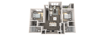 The Ridley apartments in jacksonville florida photo of a two bedroom floorplan.