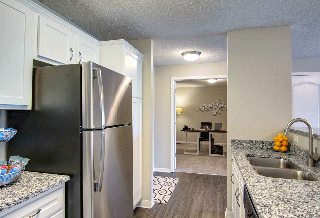 Kitchen with updated countertops