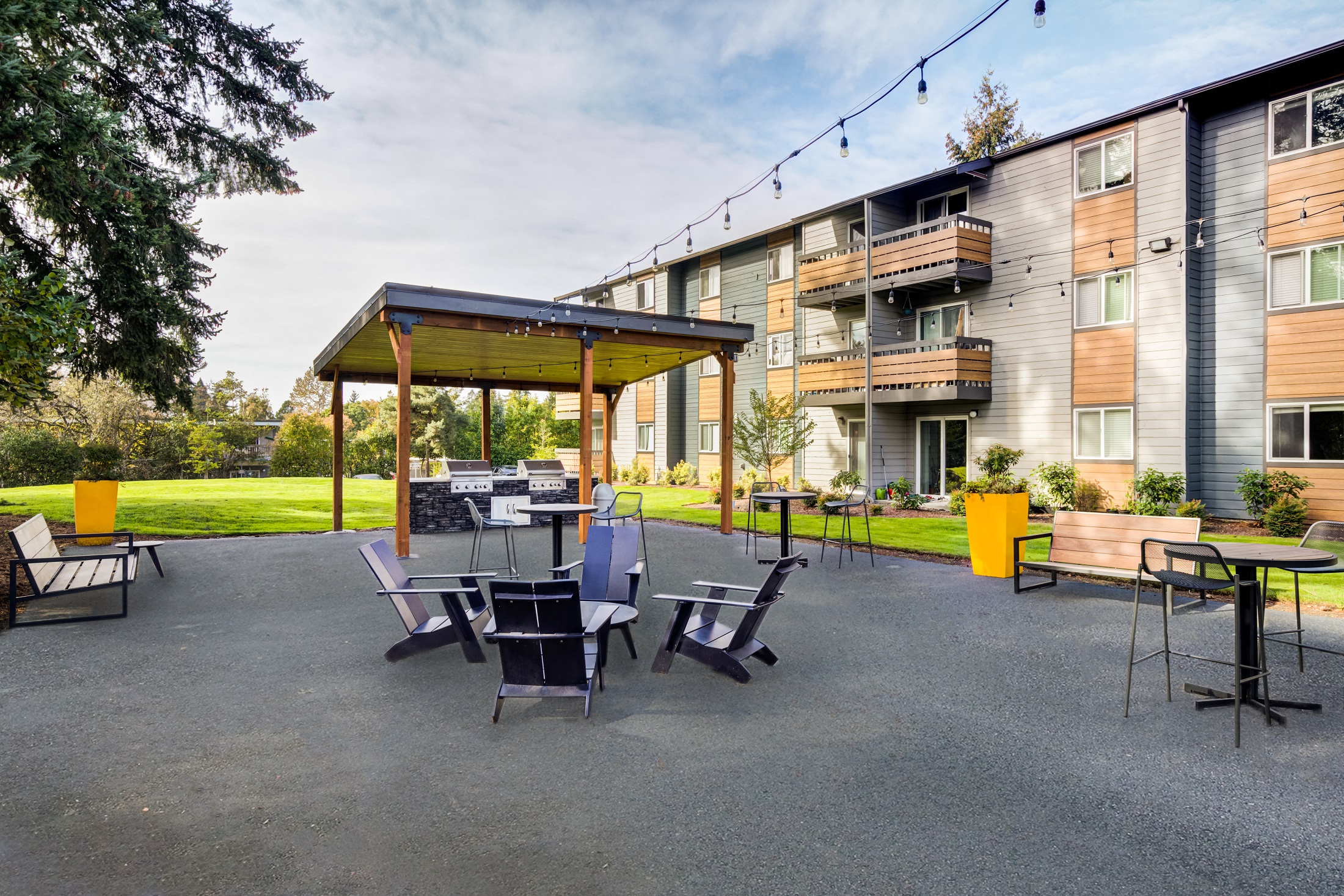 outdoor seating area