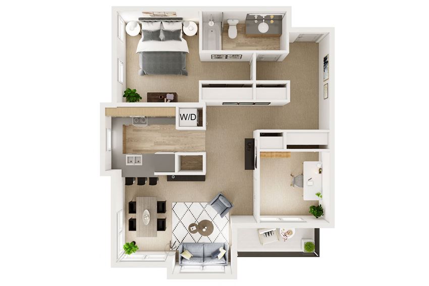 Large 1 Bed with Den Stack 10