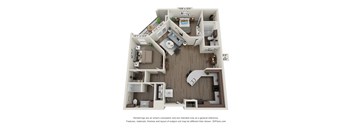 B2 Floor Plan at LIV at Boerne Hills an Active Senior Community 62+, Boerne, TX, 78006