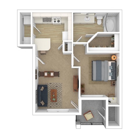 3D Rendering of floor plan