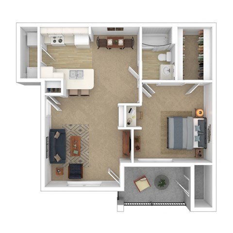 3D Rendering of floor plan