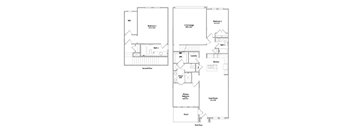 two floor plan of a house with bedrooms and a living room