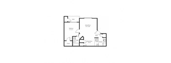floor plan photo of 1 bedroom apartment