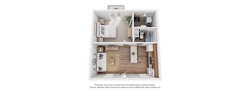a stylized floor plan of a 2103 sq ft apartment