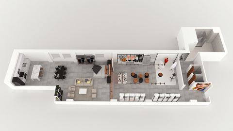 a floor plan of a 1 bedroom apartment