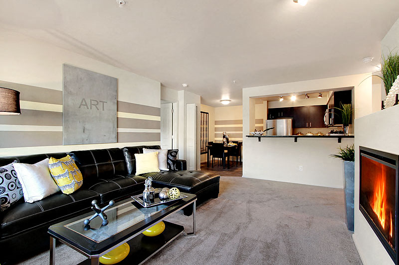 open dining room & kitchen area