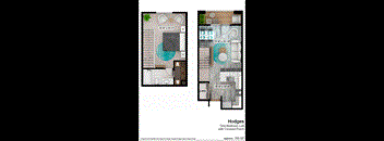 a floor plan of one bedroom loft with covered porch