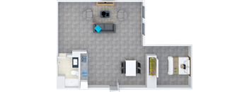 arial view of the suite floor plan