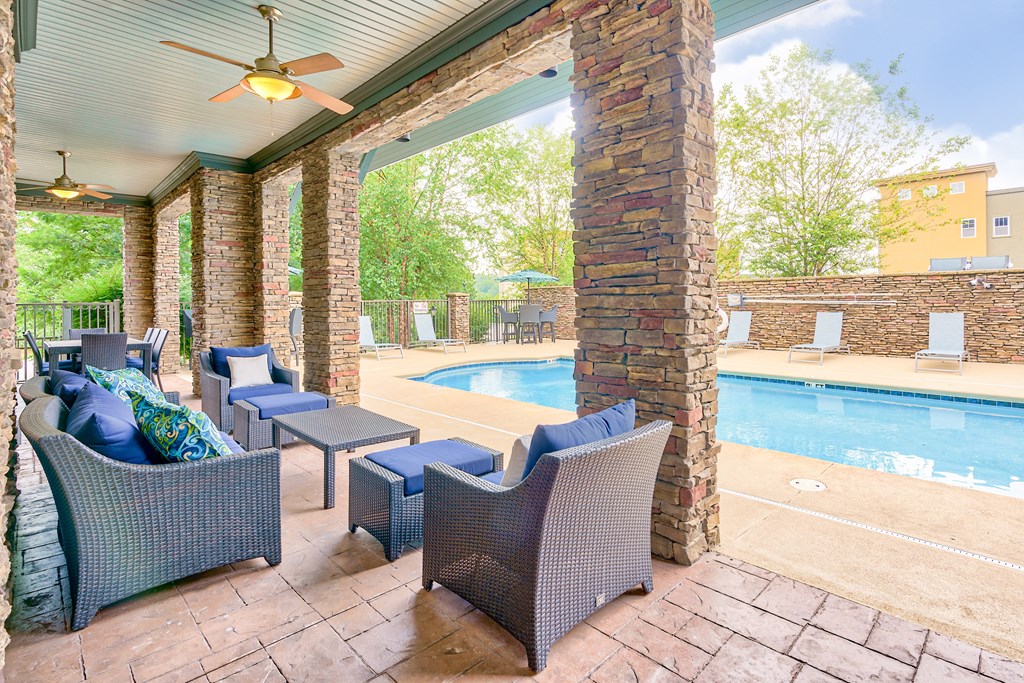 take a dip in the pool at the lofts at reynolds village in asheville north carolina