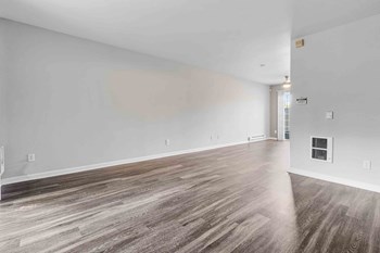 Apartments for Rent San Jose CA - Los Gatos Creek - Living Room with Wood-Style Flooring and Light Grey Walls - Photo Gallery 3