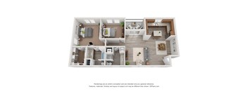 a floor plan of a 3 bedroom apartment