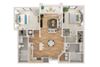 B2 2 Bed 2 Bath with Spa Shower