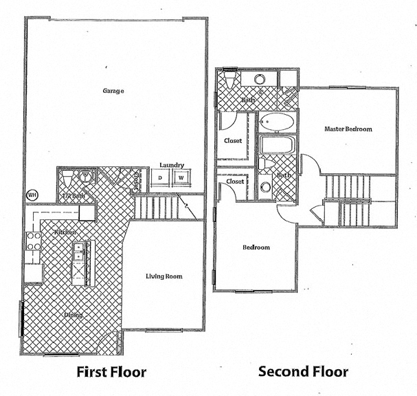 2 Bed - 2.5 Bath |1167 sq ft