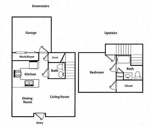 1 Bed - 1.5 Bath |959 sq ft