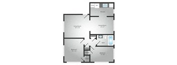 a diagram of a floor plan of an apartment