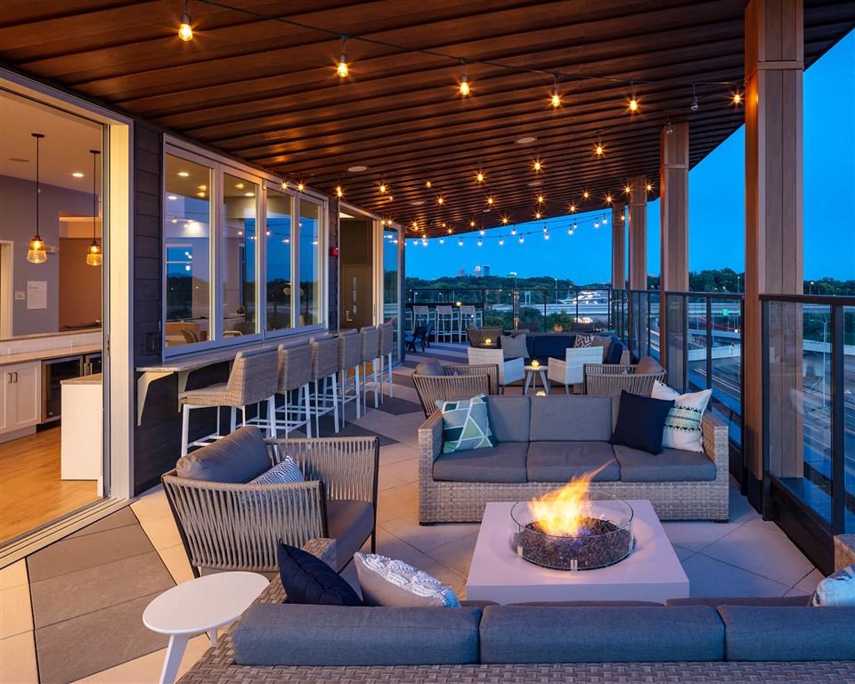 outdoor lounge area