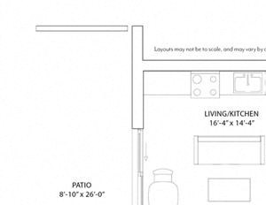 1 Bed 1 Bath Leslee
