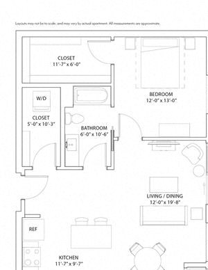 1 Bed 1 Bath Olive