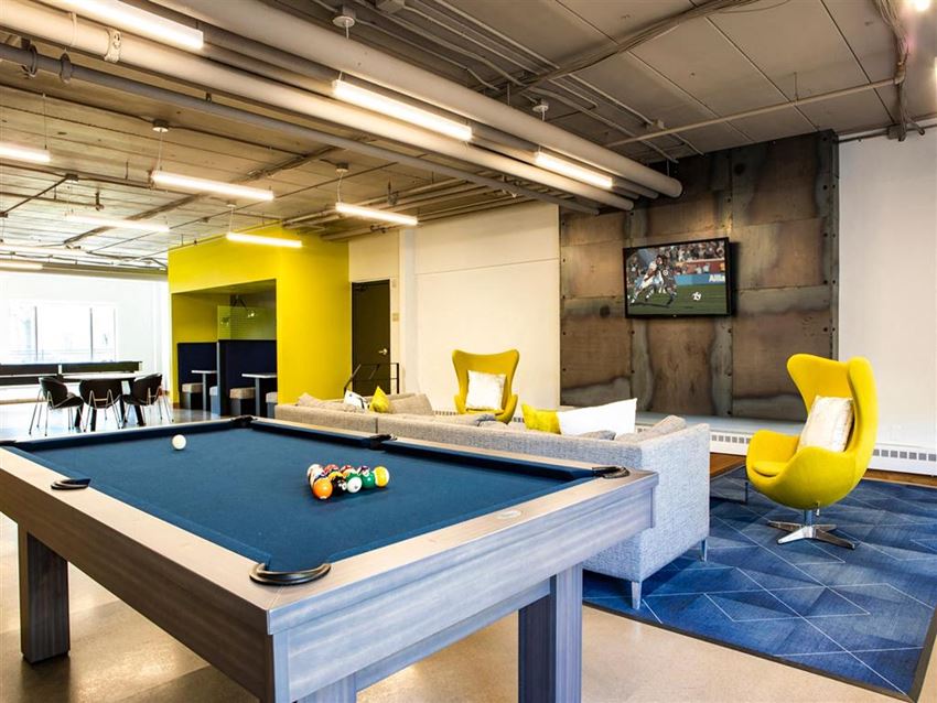 pool table at clubhouse